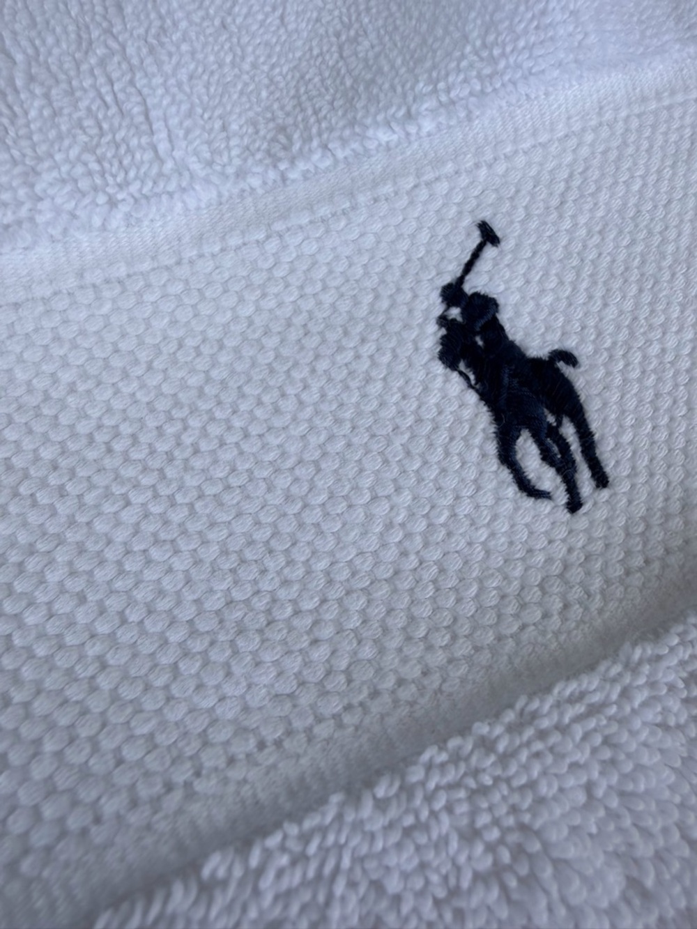 Polo Ralph Lauren 4-Piece Pony Bath Towel Set Bright White 100% Cotton Soft GUC - Picture 9 of 16
